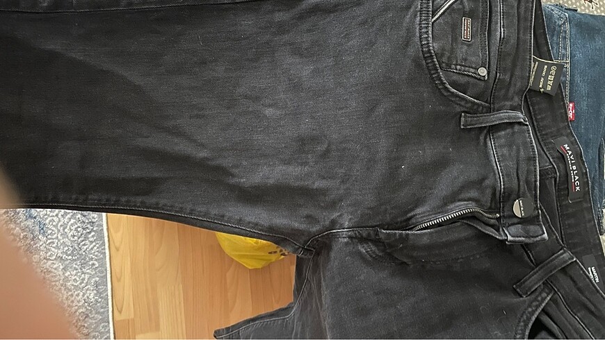 30 Beden siyah Renk Pantolon mavi jeans