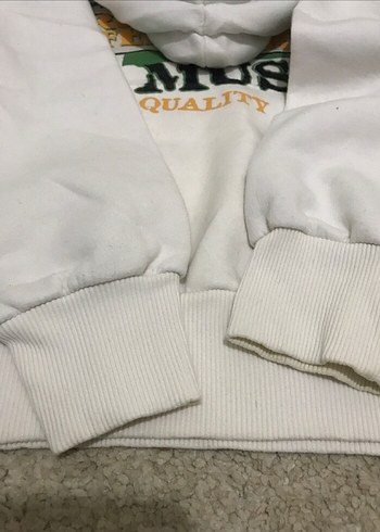 xxl Beden beyaz Renk Hanrey coper Kapüşonlu Sweatshirt
