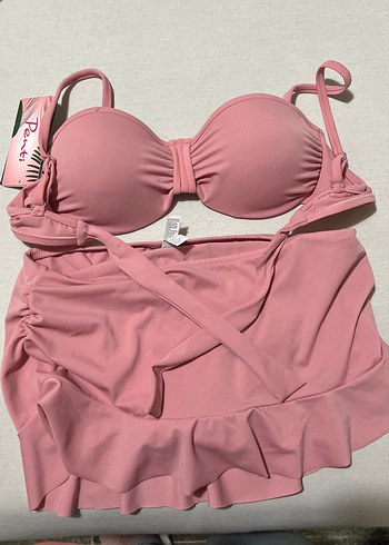 Pembe Mini Fırfırlı Bikini Takımı - Görsel 8