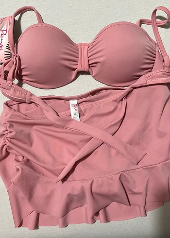 Pembe Mini Fırfırlı Bikini Takımı - Görsel 10