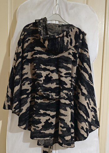 Kahverengi Kamuflaj Desenli  Panço - Görsel 5