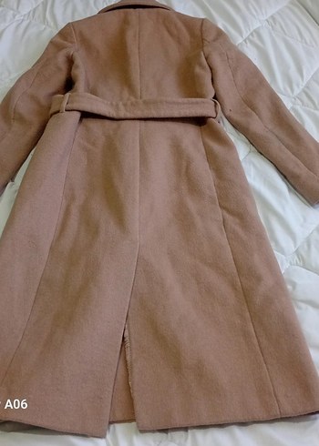 Bej Uzun Kemerli Kadın Kaban - Görsel 2