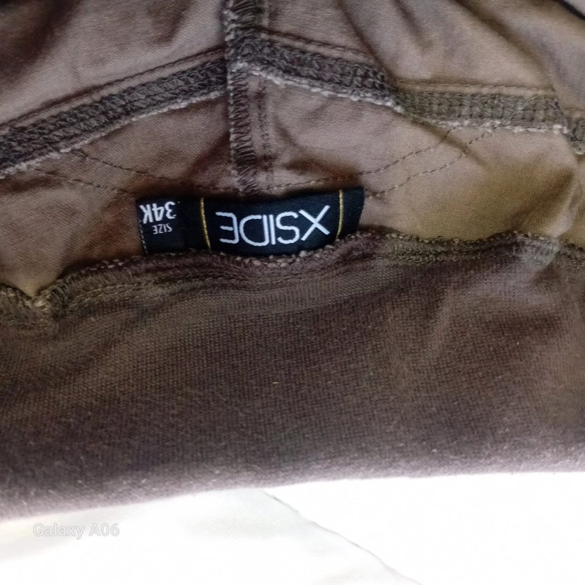 Kemerli Bol Kesim Kahverengi Kadın Keten Pantolon - Görsel 2