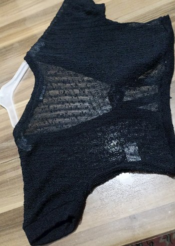 Standart Beden Beden Siyah Örgü Kız Bolero