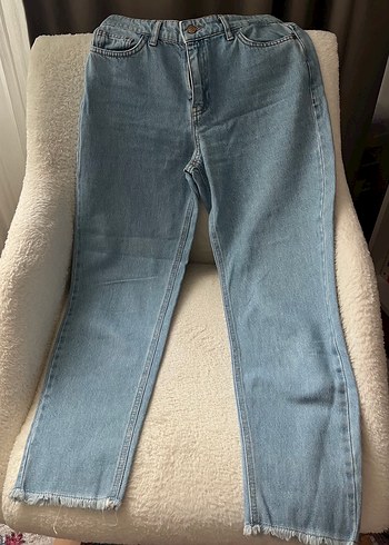 Püsküllü boru paça jean - Görsel 3