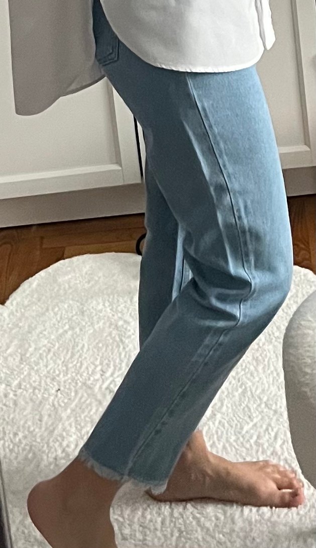 Püsküllü boru paça jean - Görsel 2