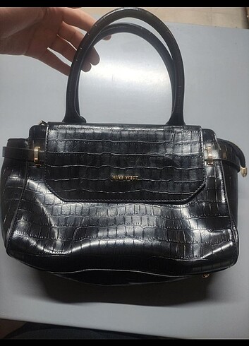  Beden siyah Renk Nine West Siyah kadın el çantası 