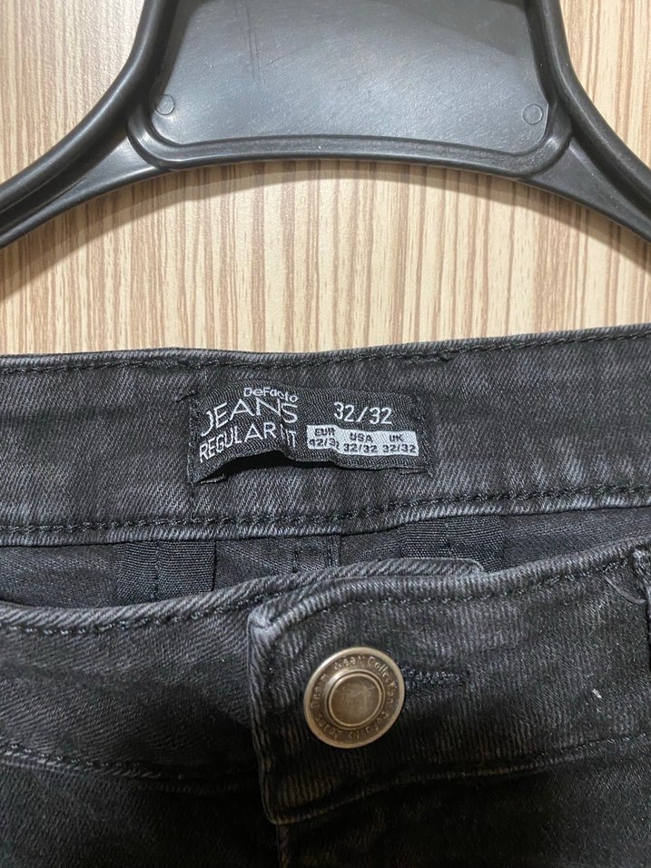 Siyah Regular Fit Erkek Kot Pantolon - Görsel 2