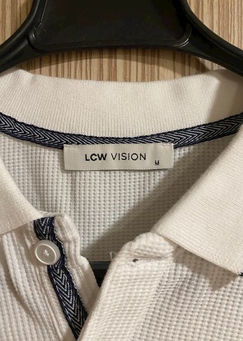 Düğmeli Beyaz Erkek Polo Tişört - Görsel 2