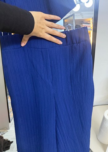 Lacivert Pilili Uzun Kolsuz Kadın Takım - Görsel 4