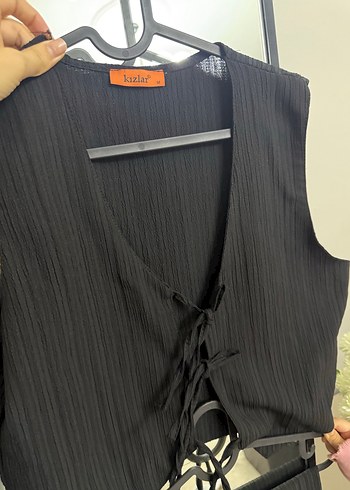 Kuşaklı Siyah Mini Kadın Takım - Görsel 3