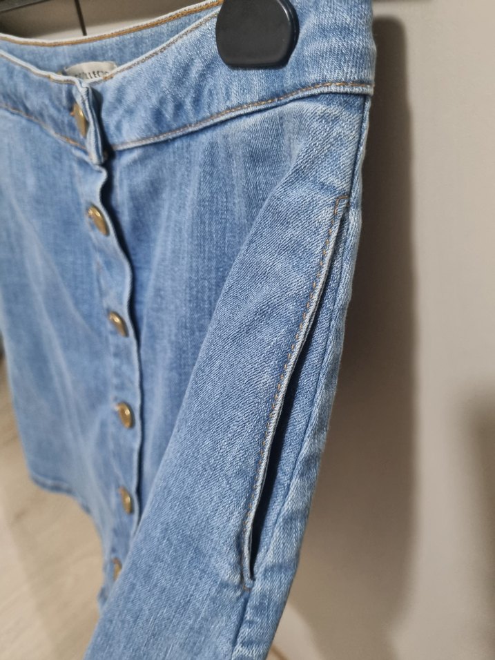 Mavi Denim Mini Etek - Görsel 3
