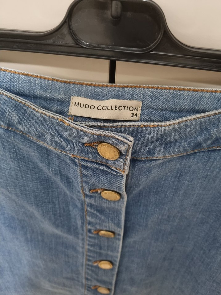 Mavi Denim Mini Etek - Görsel 2