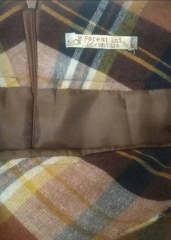 Kahverengi Mini Etek - Görsel 3