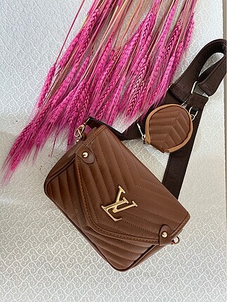 Louis Vuitton Cüzdanlı Kahve Çanta