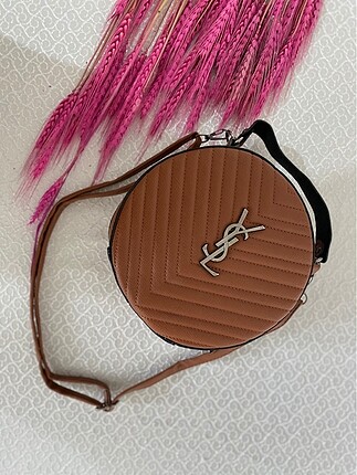 YSL Yuvarlak Taba Rengi Çanta