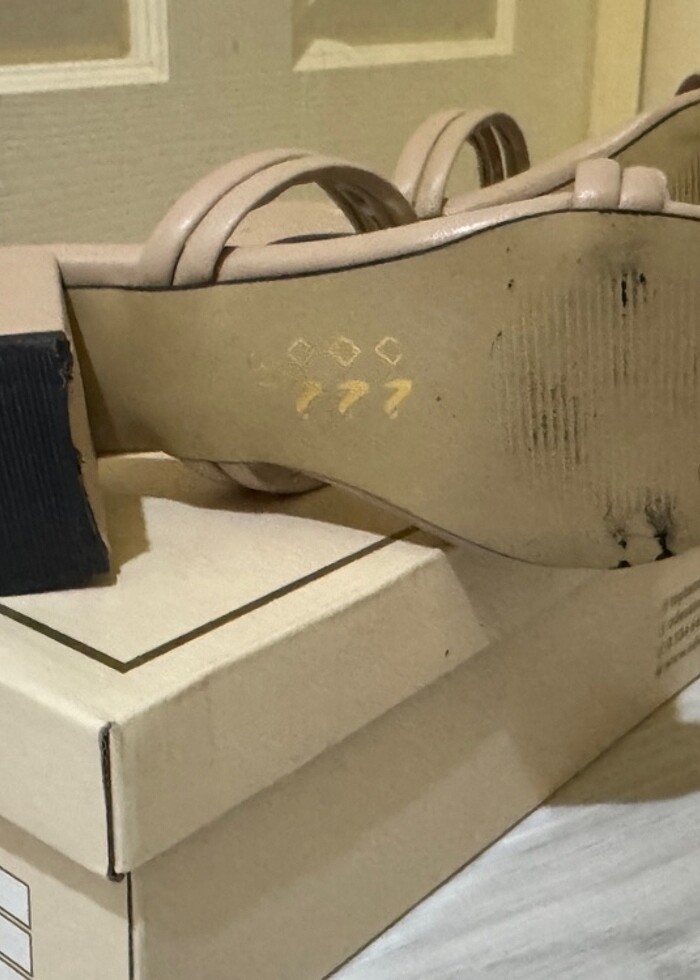 Bej topuklu ayakkabı - Görsel 3