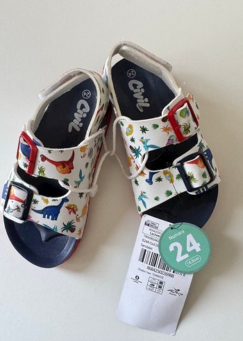 Çocuk Çok Renkli Baskılı Cırt Cırtlı Terlik - Görsel 3