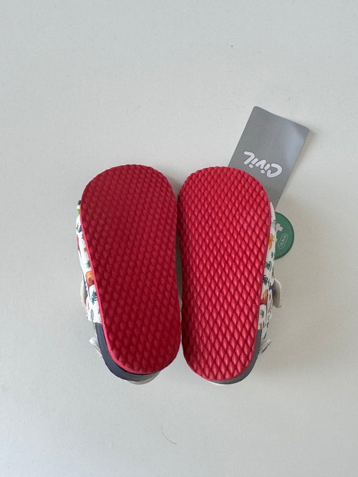 Çocuk Çok Renkli Baskılı Cırt Cırtlı Terlik - Görsel 4