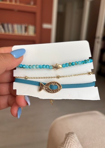KOTON MAVİ BALIKLI BOHEM BİLEKLİK SET