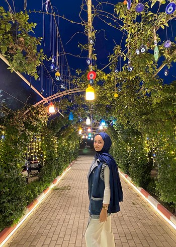 Kadın Mavi Kolsuz Denim Ceket - Görsel 2