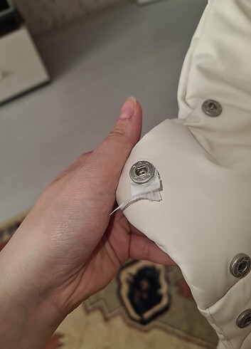 40 Beden ten rengi Renk Koton deri mont
