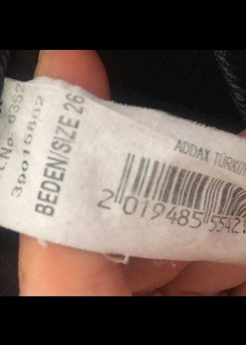 26 Beden siyah Renk Kadın Siyah Denim Bol Kesim Pantolon
