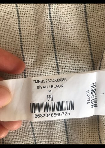 m Beden beyaz Renk Erkek Gri Çizgili Keten Uzun Kollu Gömlek