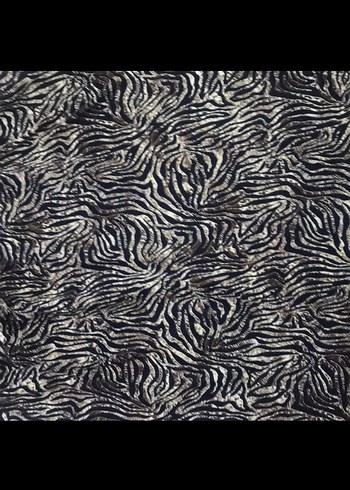46 Beden Gri Zebra Desenli Midi Pliseli Etek