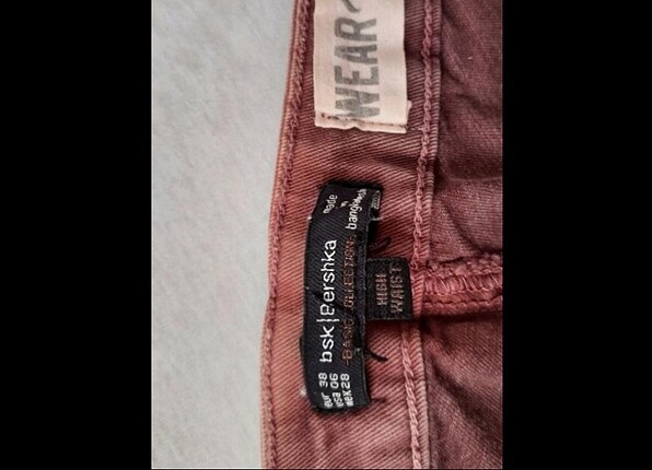 38 Beden Bershka Bordo Şort