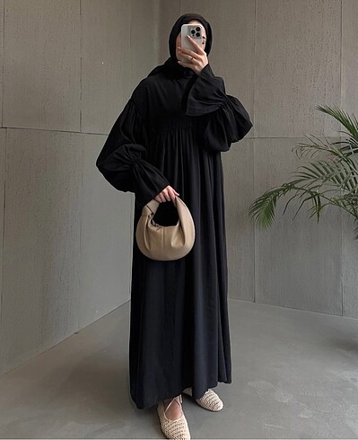 Nehar elbise - siyah