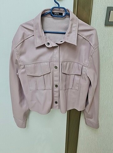 Bershka Suni Deri Ceket/Gömlek