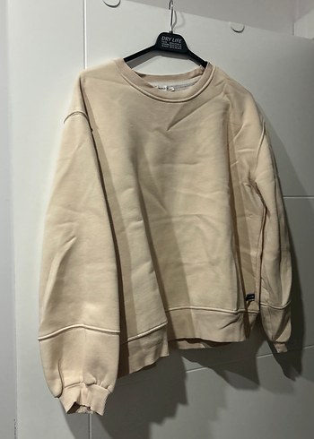 Bej Kadın Oversize Sweatshirt