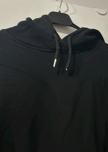 l Beden siyah Renk Siyah Kapüşonlu Salaş Sweatshirt