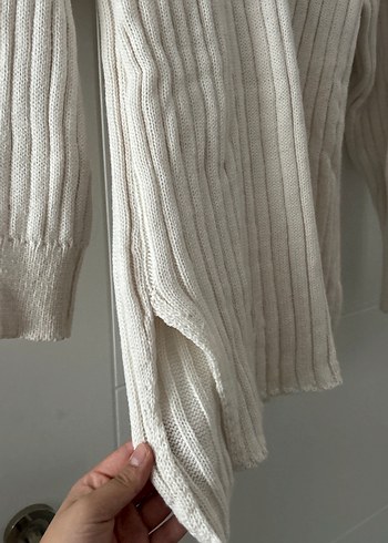 Gri Boğazlı Örgü Kadın Kazak - Görsel 5