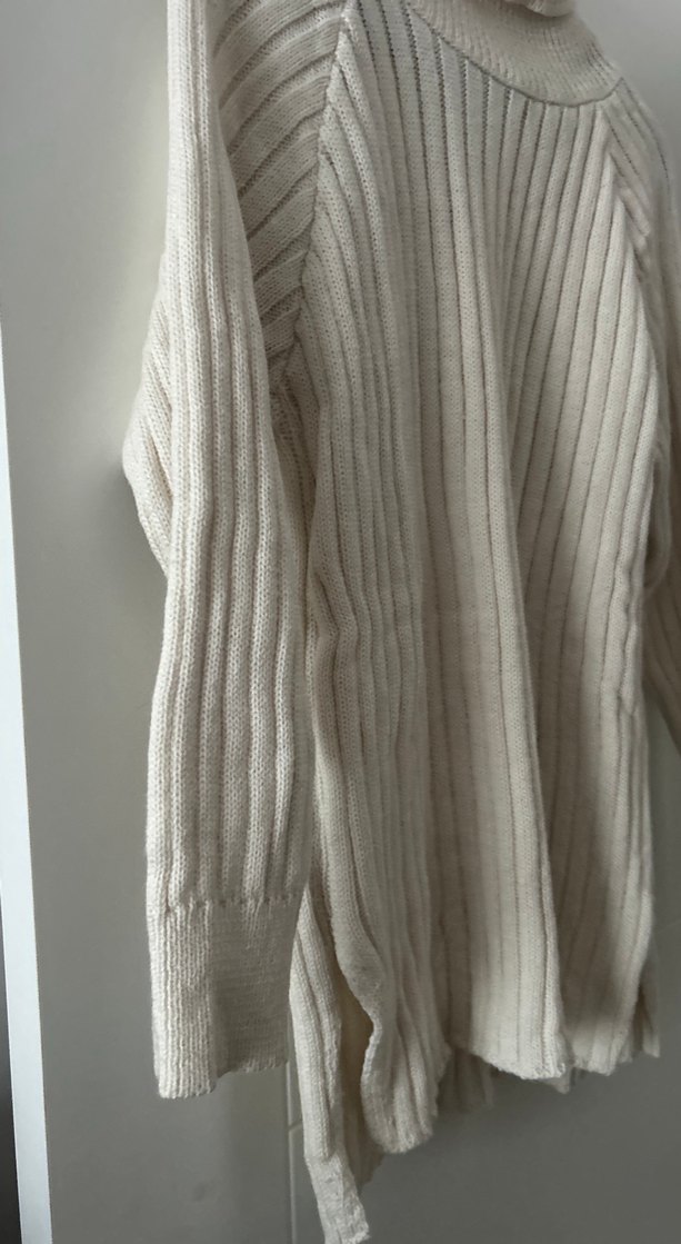 Gri Boğazlı Örgü Kadın Kazak - Görsel 4