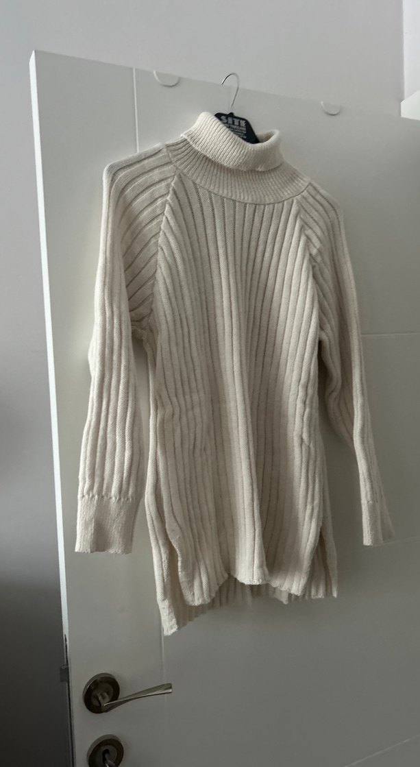 Gri Boğazlı Örgü Kadın Kazak - Görsel 3