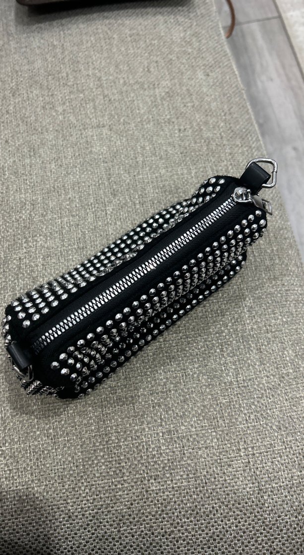 Gri Payetli Rock Punk Kadın Çanta - Görsel 2