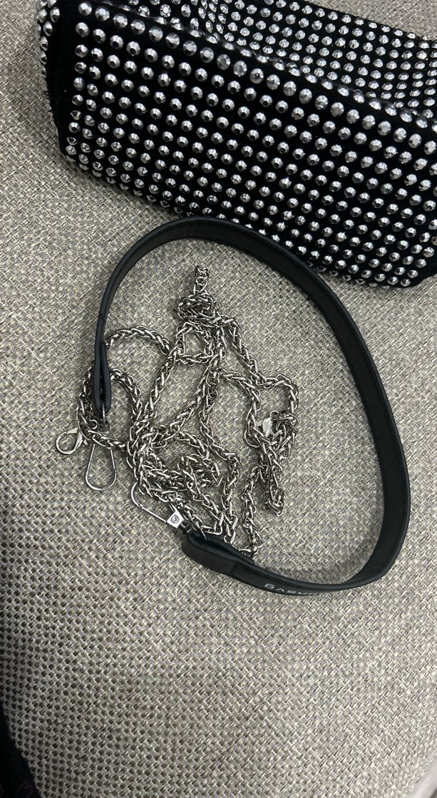 Gri Payetli Rock Punk Kadın Çanta - Görsel 3