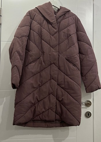 Pembe Midi Kadın Kışlık Mont - Görsel 2