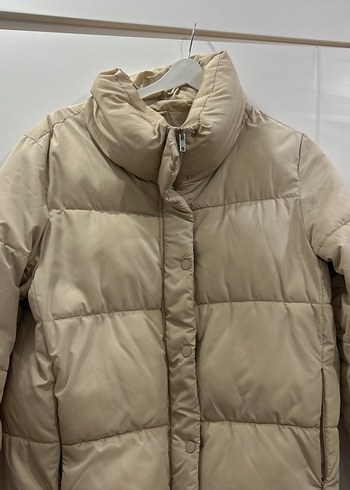 Bej Kadın şişme Mont - Görsel 4