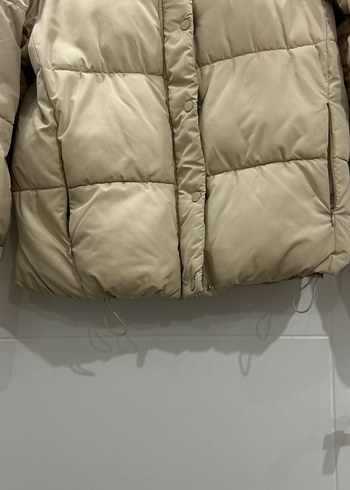 Bej Kadın şişme Mont - Görsel 3