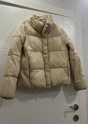 Bej Kadın şişme Mont - Görsel 2