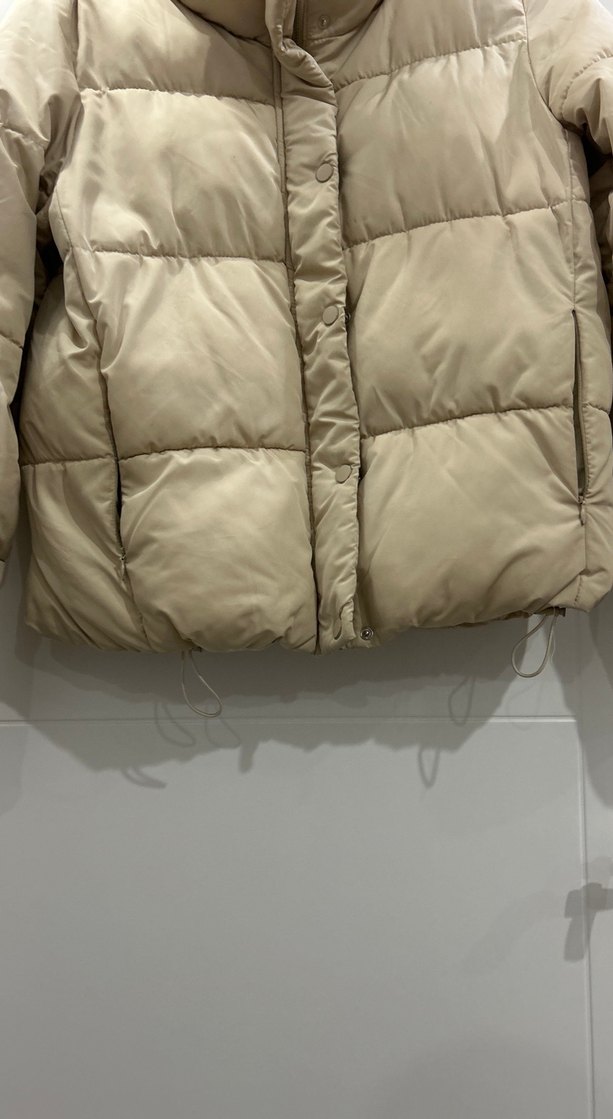 Bej Kadın şişme Mont - Görsel 3