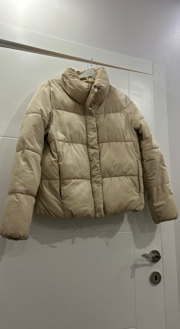 Bej Kadın şişme Mont - Görsel 2