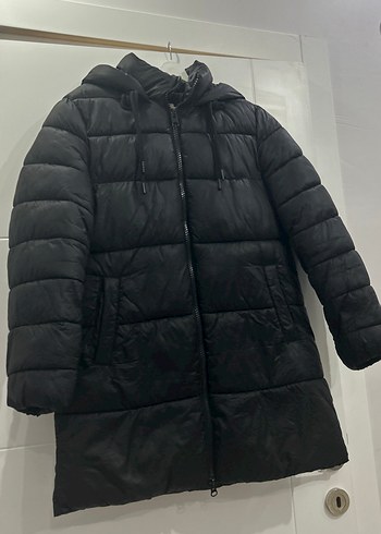 Siyah Kadın şişme mont - Görsel 2