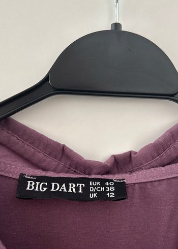 Mor Düğmeli Kadın Midi Gömlek - Görsel 4