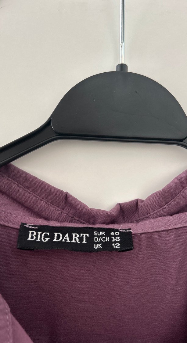 Mor Düğmeli Kadın Midi Gömlek - Görsel 4