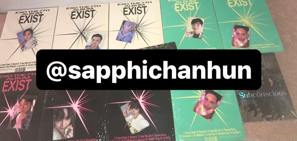 exist photobook set + junmyeon jongin chanyeol pob