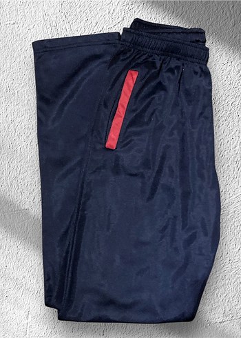 Erkek Koyu Mavi Rahat Kesim Fermuarlı Eşofman Altı - Görsel 2